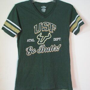 University of South Florida USF Bulls Jersey Juniors XL Jr Green Logo EUC